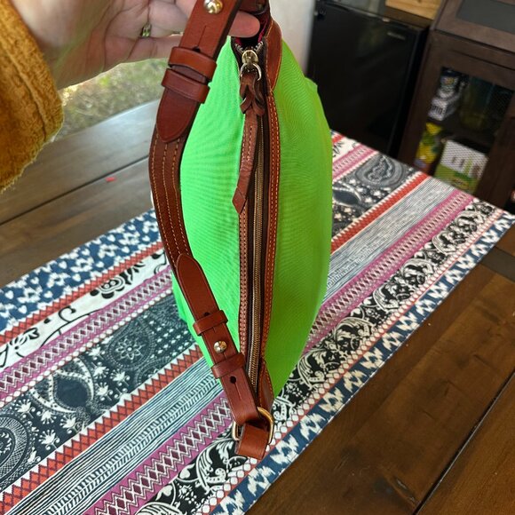 Dooney & Bourke Bright Green Nylon Hobo Shoulder Bag, Preowned - Picture 10 of 17
